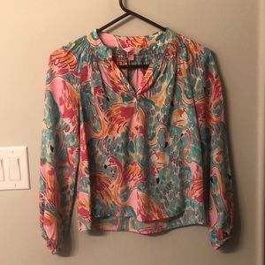 Lilly Pulitzer Flamingo Top XXS